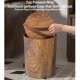 thumbnail image 4 of Matsuzay Papelera de baño con tapa abatible, compacta, imitación madera. Suministros de limpieza para el hogar, 4 of 6