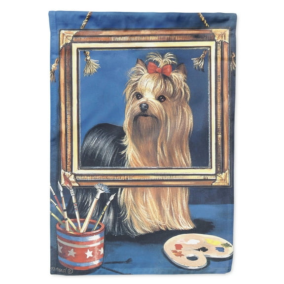 Carolines Treasures PPP3126GF Yorkie Pretty as a Picture Flag Garden Size  Small multicolor