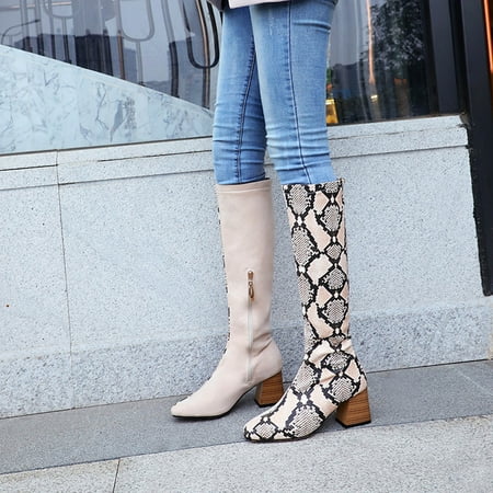 Summer Saving Clearance AXXD Mid-Calf Boots Ankle-High Ladies Winter Over-the-Knee Boots Work Hiking Shoes Women Fall Boots For Women 2024 Women Shoes For Clearence