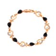 thumbnail image 1 of Pulsera En Forma De Corazón Para Mujer, Joyería Nupcial De Amor Para Boda Con Flores Cortadas Y Pulseras De Diamantes, Regalos Para Damas, Niñas Y Amigas seitruly AP006767-03, 1 of 6