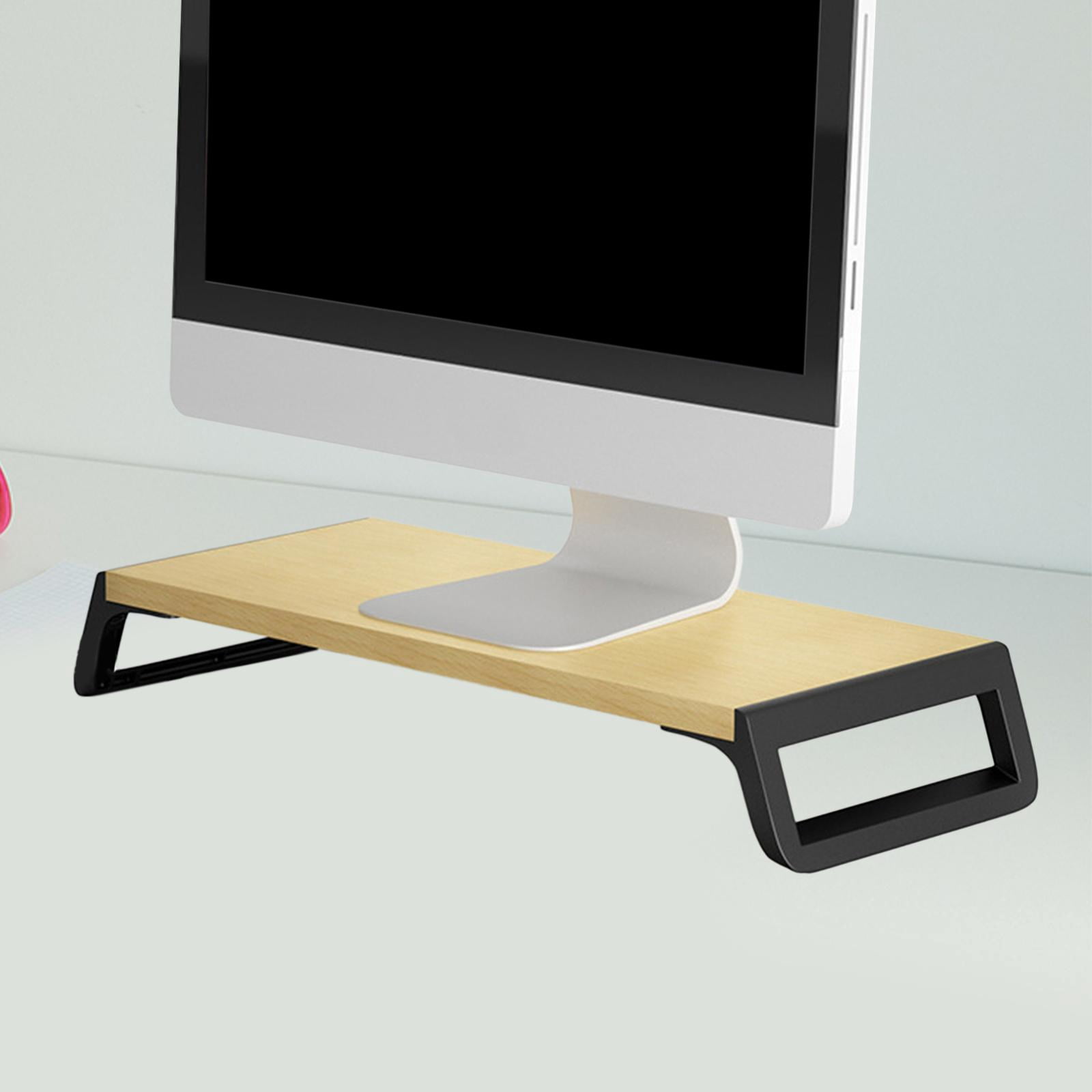 Wzmzjy Computer Monitor Riser, Monitor Stand Desk for Printer Monitor Desktop Shelf for wood and black