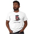 thumbnail image 4 of Life is Crap Santa Stuck in Chimney Men's Graphic T Shirt Tees Brisco Brands S, 4 of 4