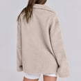 thumbnail image 6 of Xyxonk Women Winter Warm Fuzzy Fleece Sherpa Jacket Long Sleeve Zipper Thickened Coat 2025 Lightweight Jackets with Pockets Stand Collar Outwear,Beige M, 6 of 6