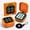 Orange, variant on Funtogether Toys Smart Electronic AI Tic-Tac-Toe Game Console Flip Model Palm-Size Handheld 9 in 1 Orange