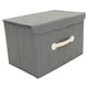 thumbnail image 1 of Collapsible Storage Box with Lid Grey Foldable Container for Bedroom Closet Organization and Practical Storage Solutions, 1 of 4