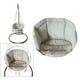 thumbnail image 5 of Cojín para Asiento de Silla Columpio, Hamaca Mecedora para Jardín, Almohadillas para Cuna, Silla Colgante de Mimbre con Forma de Lágrima, Cubierta de Gris 60x60x45cm DYNWAVEMX cojín del asiento, 5 of 8