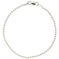 thumbnail image 2 of Sterling silver 2.2mm Pallini Bead Ball Chain Bracelet Nickel Free Italy 7 inch, 2 of 3