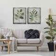 thumbnail image 2 of Stupell Industries Green Leaf Branches on Grey Floral Painting Gray Floater Framed Canvas Art Print Wall Art, 17 x 21, Set of 2, 2 of 9