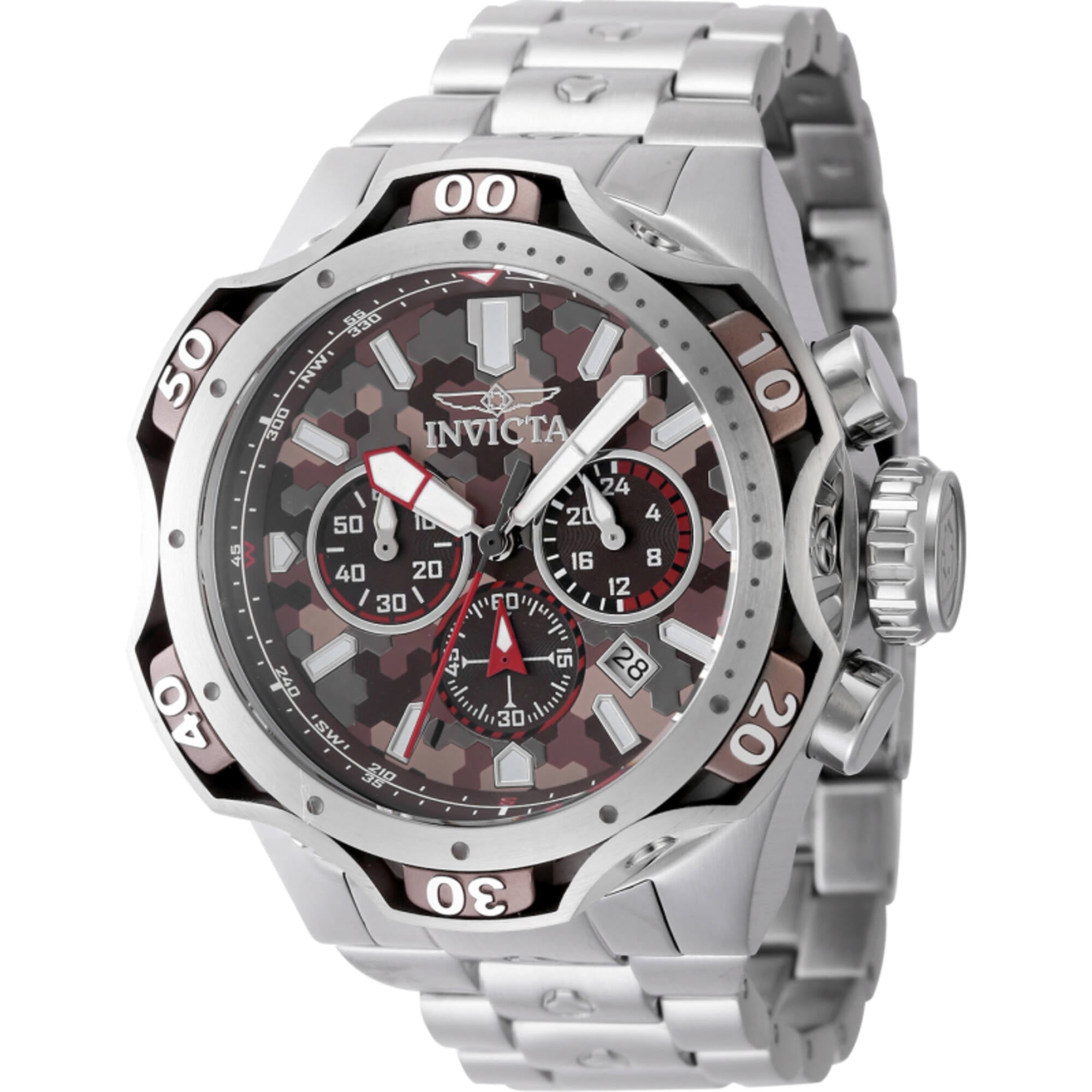 Invicta Men's 54mm Venom Analog Swiss Quartz Brown