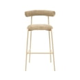 thumbnail image 5 of Liliana Taupe Velvet Bar Stool, 5 of 6