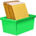 thumbnail image 3 of Storex 5.5 Gallon (21L) Classroom Storage Bin, Green, 6-Pack, 3 of 9