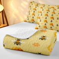 thumbnail image 4 of Erosebridal Lovely Bee Twin Quilt Set,Kawaii Floral Twin Coverlet Set,Yellow Black,2-Piece,1 Bedspread and 1 Pillowcase, 4 of 7