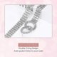 thumbnail image 2 of Women Rhinestone Belt Silver Shiny Diamond Fashion Crystal Ladies Double O-ring Waist Belt For Jeans Dresses, 2 of 5