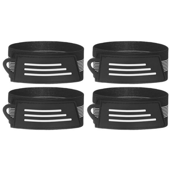 Uxcell Bicycle Pant Leg Strap [4PCS] - Cycling Safety Bind Pant Bands Use for Cycling & Jogging & Camping - [Black-11.4 IN] Bike Ankle Leg Pant Straps