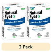 (2 pack) Natural Eyes, Complete Eye Relief, Fast Dissolving Tablets, Dryness, Redness, Irritation, Watering and Burning, 48 Count
