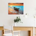 thumbnail image 5 of Fenyluxe Beach Sunset Sailboat Canvas Print Wall Art for Home Decor - Ready To Hang Room Wall Decor 16x12in, 5 of 6