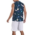 thumbnail image 2 of Pofeuu Space Dinosaur Print Basketball Jersey, Shirts for Men Youth Basketball Jersey Crew Neck-XX-Large, 2 of 6
