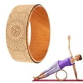thumbnail image 2 of Roue Arrière de Yoga Roue de Yoga Rouleau en Liège Roue de Yoga pour Flexibilité Extensible Pends le Dos Profond Pose de Yoga Bois, 2 of 7