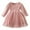 Pink, variant on FAOWME Toddler Children Girls Long Sleeve Point Prints Dress Sundress Vacation Dresses Pink 5-6 Years