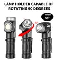 thumbnail image 2 of Rechargeable LED Headlamp Flashlight ,500 Lumens Magnetic Flashlight with 5 Modes, 90° Regulable Head Double Sources, IPX4 Weatherproof for Camping Hiking Working, 2 of 8