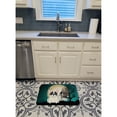 thumbnail image 3 of Halloween Scary French Bulldog Piebald Machine Washable Memory Foam Mat, 3 of 4