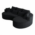 thumbnail image 5 of Modern Upholstered Oversized Sectional Sofa, 105-Inch Chenille 4-Seater Extra Deep & Wide Seat Curved Cloud Couch with 7 Pillows, Free Combination Sofa Couch for Living Room,Bedroom, 5 of 5