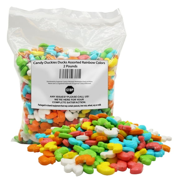 Naturejam Candy Duckies Ducks Assorted Rainbow Colors 2 Pounds
