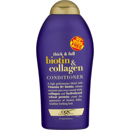 OGX Thick & Full Conditioner Biotin & Collagen, 19.5 FL (Best Smelling Drugstore Conditioner)