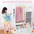 thumbnail image 2 of Kids Armoire, Dress Up Storage, Dress Up Closet with Mirror, Open Sheves, Storage Bins and 3 Hooks, Pretend Storage Closet Kids Costume Organizer Center with Touch Sensor Lights for Girls Room, 2 of 6