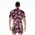thumbnail image 2 of Eggplant Short Sleeve Men'S Rompers Casual Summer Jumpsuits Outfit, 2 of 4