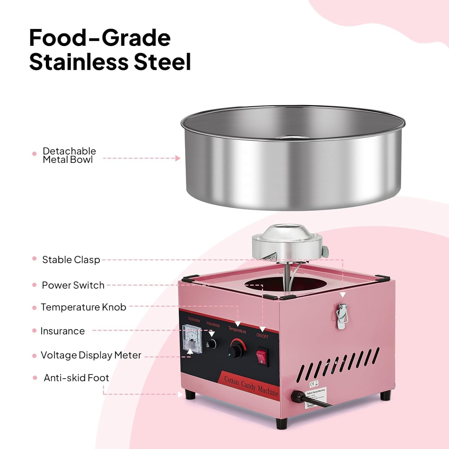 キッチン家電 COTTON  CANDY MAKER Amazon.com: iscream Nostaligic Design Cotton Candy Maker Machine
