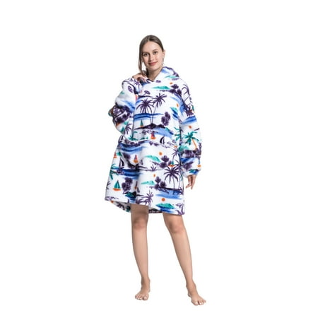 

Pudcoco Parent-child Winter Night-gown Long Sleeve Cartoon Hooded Plush One-piece Pajamas