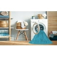 thumbnail image 2 of Ahgly Company Machine Washable Indoor Square Transitional Deep Sky Blue Area Rugs, 3' Square, 2 of 7