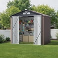 thumbnail image 3 of 10 ft. W x 8 ft. D Outdoor Metal Tool Storage Shed with Led Light & Air Vents, 3 of 10