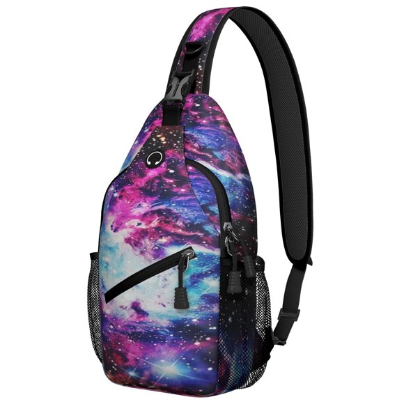 Sac à Dos à Bandoulière pour Femmes au Design Amusant, Illustration Kawaii d'Astronautes et de Fusées, Sac Bandoulière Coloré et Ludique pour Femmes