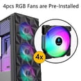 thumbnail image 2 of PC Case MOROVOL 621 preinstala 4 ventiladores RGB ATX con vidrio templado, 2 of 6