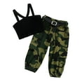 thumbnail image 2 of LYMAYTER Baby Toddler Girls 2 Piece Summer Outfits Halter Tee Shirt Tops Camo Pants Trendy Clothing Sets, 9M-5T Newborn Sleeveless Shirt Jogger Sweatsuits Sets, 2 of 11