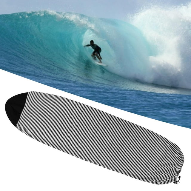 Bolsa de La Cubierta Del Calcetín de La Tabla de Surf Almacenamiento de La Bolsa de La Tabla de Protección Del Estiramiento Ligero con Organizador de 200cmx50cm Negro shamjiam Funda para calcetines de tabla de surf