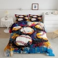 thumbnail image 2 of Feelyou Baseball Game Bedding Comforter Set for Boy, Chic Graffiti Splash Twin Comforter Sets, Vintage Oil Printing Reversible Bedding Set, Luxury Bedroom Decor, 2 Pieces, 2 of 8