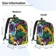 thumbnail image 2 of Disketp Colorful Pug Mochila de Lona Estampada, Mochila Escolar de Viaje Ligera para Estudiantes y Portátil-Medium, 2 of 5