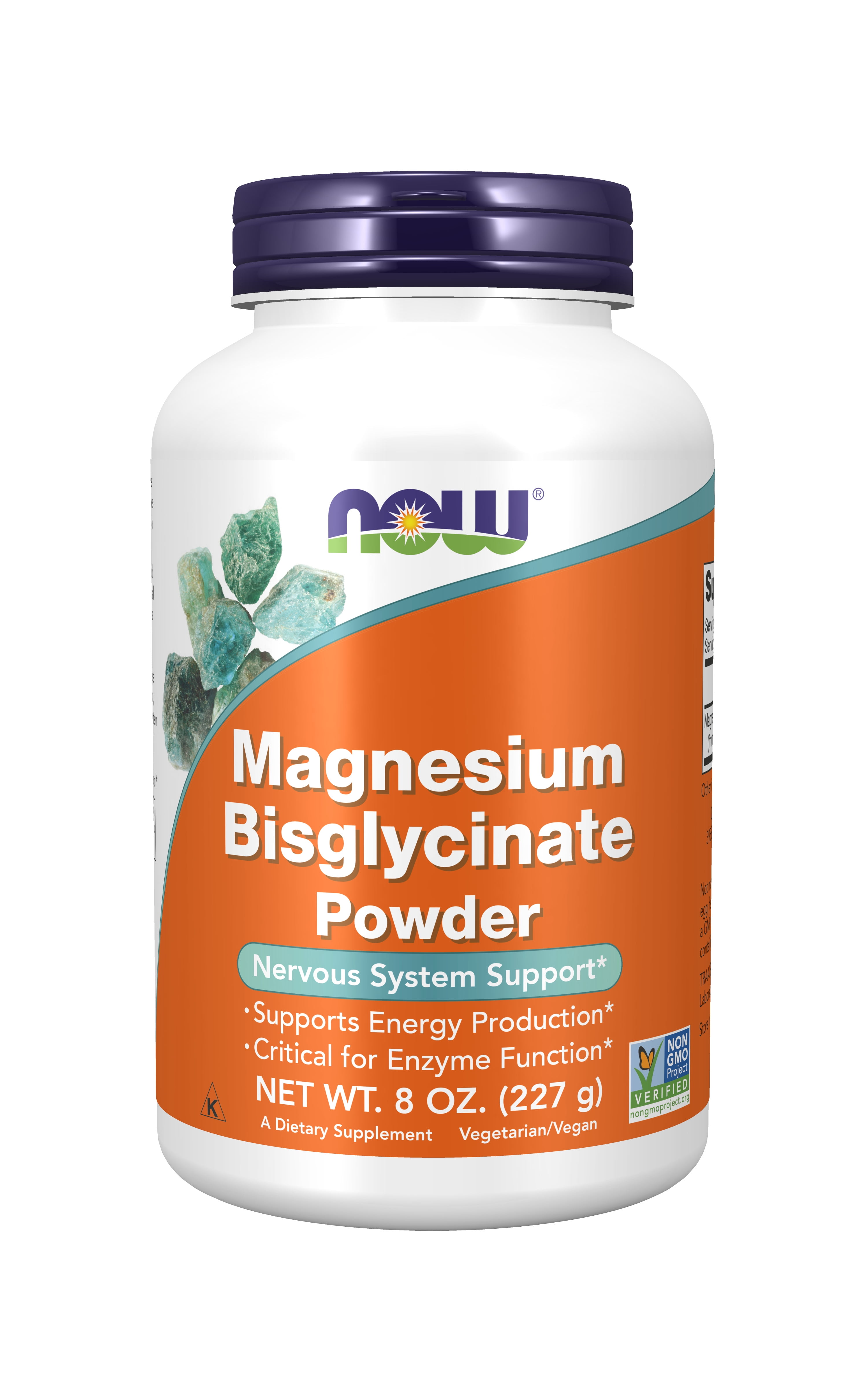 NOW Supplements, Magnesium Bisglycinate Powder, Enzyme Function