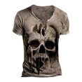 thumbnail image 1 of Camiseta de manga corta con estampado gráfico y bordado para hombre, de moda, para primavera y verano, de manga corta, estampada, 1 of 3