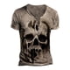 thumbnail image 1 of De Camiseta de manga corta con estampado gráfico y bordado para hombre, de moda, para primavera y verano, de manga corta, estampada, 1 of 3
