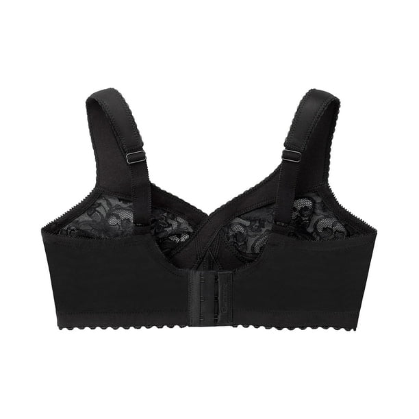 Buy Glamorise Women's Full Figure Plus Size MagicLift Non-Padded Wirefree  T-Shirt Bra #1080, Black, 38H at