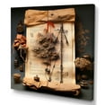 thumbnail image 2 of Designart "Echoes of Ancient Chinese Scrolls" People Wall Art - Global Beige China Art Entryway Wall Art, 2 of 6