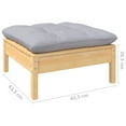 thumbnail image 4 of vidaXL Ensemble de Salon de Jardin 6 Pcs avec Coussins Gris en Bois de Pin, 4 of 4