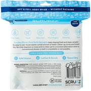 Scrubzz Rinse Free Bath Sponge, No Rinse Bath Wipes - 50 Count - 2 Pack