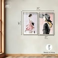 thumbnail image 5 of Parisian Blush Glam Set Shadowbox Fashion Prints by Art Remedy, Blonde Frame, 30 x 45, 5 of 6