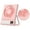 Pink, variant on Zeiwohndc Portable Square Fan USB Rechargeable Desk Fan 1800mAh Strong Airflows Fan