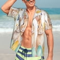 thumbnail image 7 of Sikiie Happy Easter Print Men's Hawaiian Shirt, Summer Beach Button Pocket Short Sleeve T-Shirt,3X-Large, 7 of 7